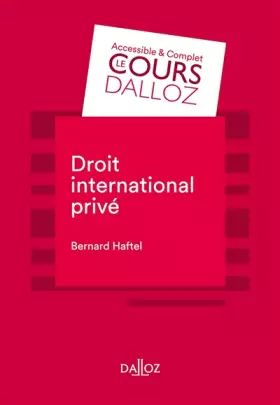 Couverture du produit · Droit international privé