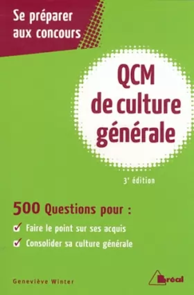 Couverture du produit · QCM de Culture Generale 3ème édition