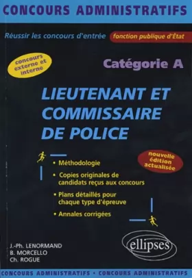 Couverture du produit · Lieutenant et commissaire de police