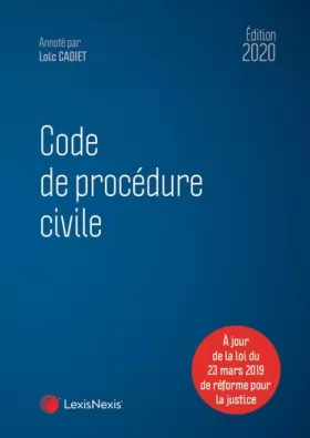 Couverture du produit · Code de procédure civile 2020