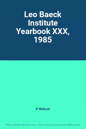 Couverture du produit · Leo Baeck Institute Yearbook XXX, 1985