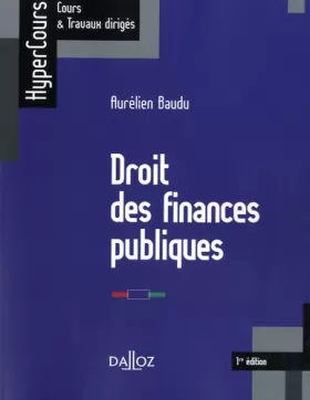 Couverture du produit · Droit des finances publiques - 1re édition