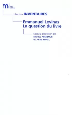 Couverture du produit · Emmanuel Lévinas - La question du Livre