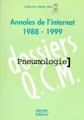 Couverture du produit · PNEUMOLOGIE.: Annales de l'internat 1988-1999