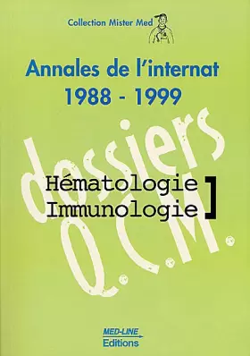 Couverture du produit · ANNALES DE L'INTERNAT 1998-1999 HEMATOLOGIE-IMMUNOLOGIE