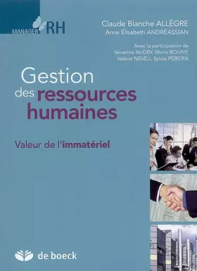 Couverture du produit · Gestion des ressources humaines: Valeur de l'immatériel (2008)