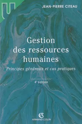 Couverture du produit · Gestion des ressources humaines : Principes généraux et cas pratiques