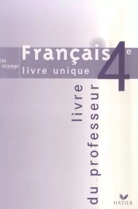 Couverture du produit · Français 4e : Mots en voyage, Livre du professeur