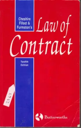 Couverture du produit · Cheshire, Fifoot, and Furmston's Law of Contract