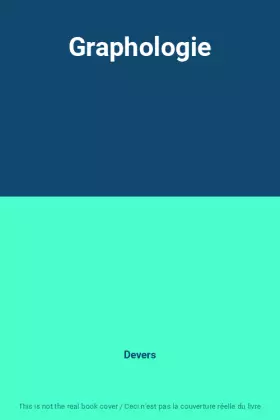 Couverture du produit · Graphologie