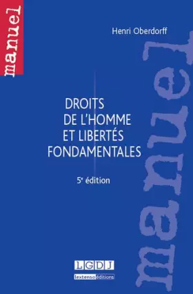 Couverture du produit · Droits de l'homme et libertés fondamentales, 5ème