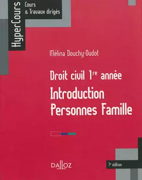 Couverture du produit · Droit civil 1re année. Introduction Personnes Famille - 7e éd.