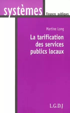 Couverture du produit · la tarification des services publics locaux