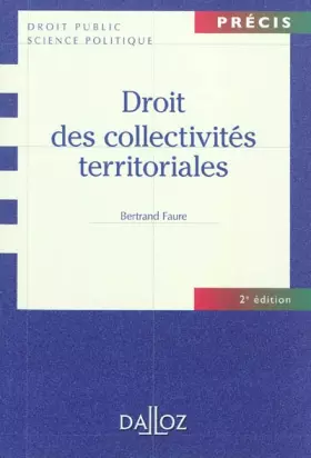 Couverture du produit · Droit des collectivités territoriales - 2e éd.: Précis