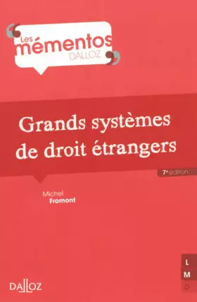 Couverture du produit · Grands systèmes de droit étrangers - 7e éd.