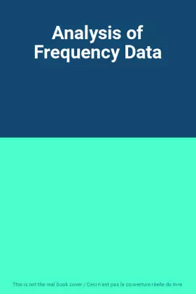 Couverture du produit · Analysis of Frequency Data