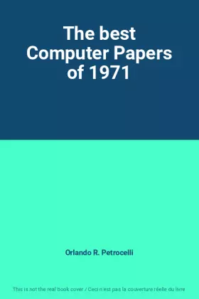 Couverture du produit · The best Computer Papers of 1971