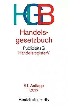 Couverture du produit · Handelsgesetzbuch