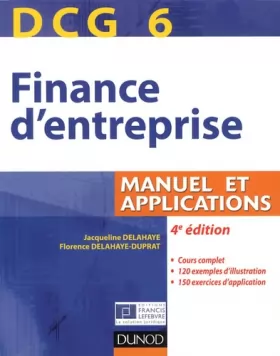 Couverture du produit · DCG 6 - Finance d'entreprise - 4e édition - Manuel et applications