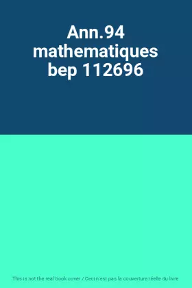 Couverture du produit · Ann.94 mathematiques bep 112696