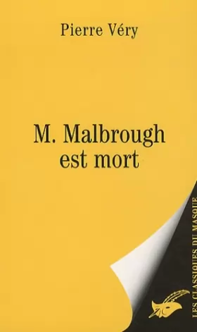 Couverture du produit · M. Malbrough est mort