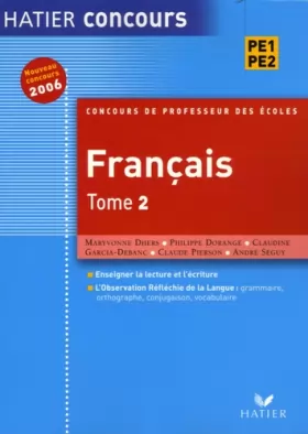 Couverture du produit · Concours de professeur des école, tome 2 : Français