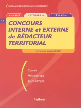 Couverture du produit · Concours interne et externe de rédacteur territorial: Catégorie B