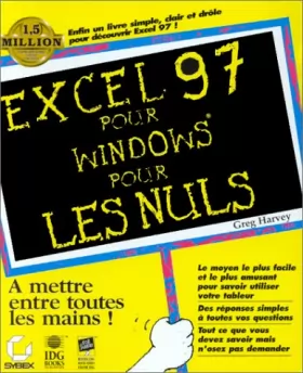 Couverture du produit · Excel 97 pour Windows pour les nuls