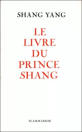 Couverture du produit · Le Livre du prince Shang