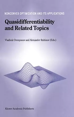 Couverture du produit · Quasidifferentiability and Related Topics