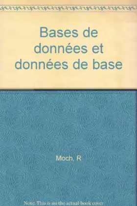 Couverture du produit · Bases de données et données de base