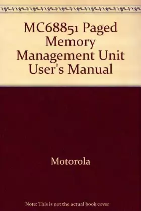 Couverture du produit · MC68851 Paged Memory Management Unit User's Manual