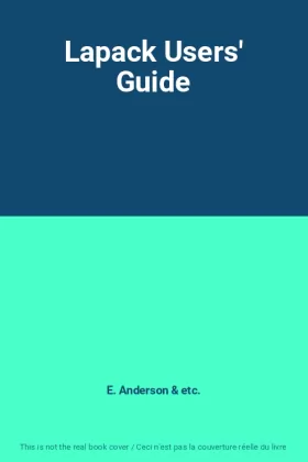 Couverture du produit · Lapack Users' Guide