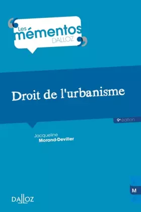 Couverture du produit · Droit de l'urbanisme - 9e éd.