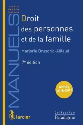 Couverture du produit · Droit des personnes et de la famille