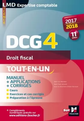 Couverture du produit · DCG 4 - Droit fiscal - Manuel et applications - 2017-2018 - 11e édition