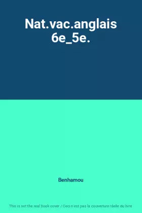 Couverture du produit · Nat.vac.anglais 6e_5e.