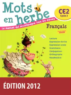 Couverture du produit · Mots en herbe CE2 • Manuel de l'élève