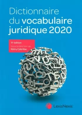 Couverture du produit · Dictionnaire du vocabulaire juridique 2020