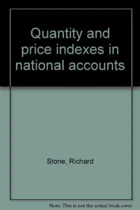 Couverture du produit · Quantity and price indexes in national accounts