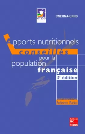 Couverture du produit · Apports nutritionnels conseillés pour la population française. 3ème édition