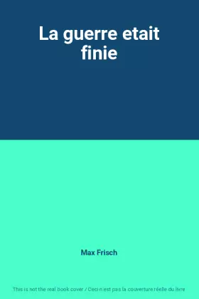 Couverture du produit · La guerre etait finie