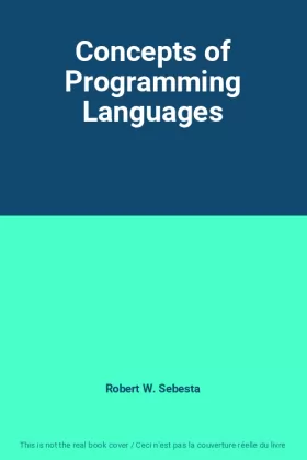 Couverture du produit · Concepts of Programming Languages