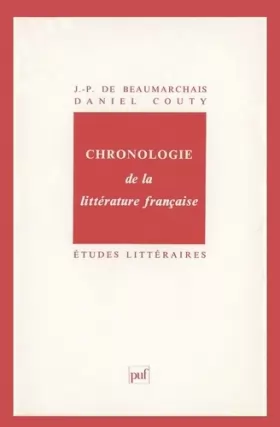 Couverture du produit · Chronologie de la littérature française