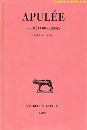 Couverture du produit · Apulée Les Métamorphoses Tome II Livres IV à VI Les Belles Lettres Guillaume Budé