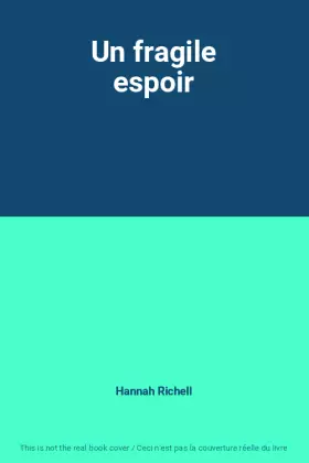 Couverture du produit · Un fragile espoir