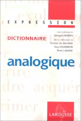 Couverture du produit · Dictionnaire analogique