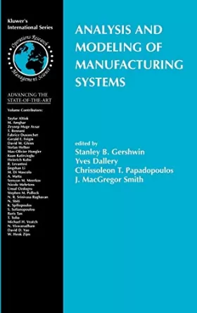 Couverture du produit · Analysis and Modeling of Manufacturing Systems
