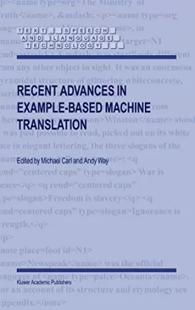 Couverture du produit · Recent Advances in Example-Based Machine Translation
