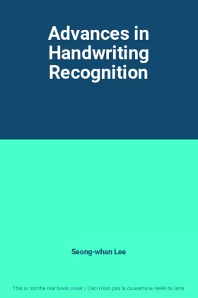 Couverture du produit · Advances in Handwriting Recognition